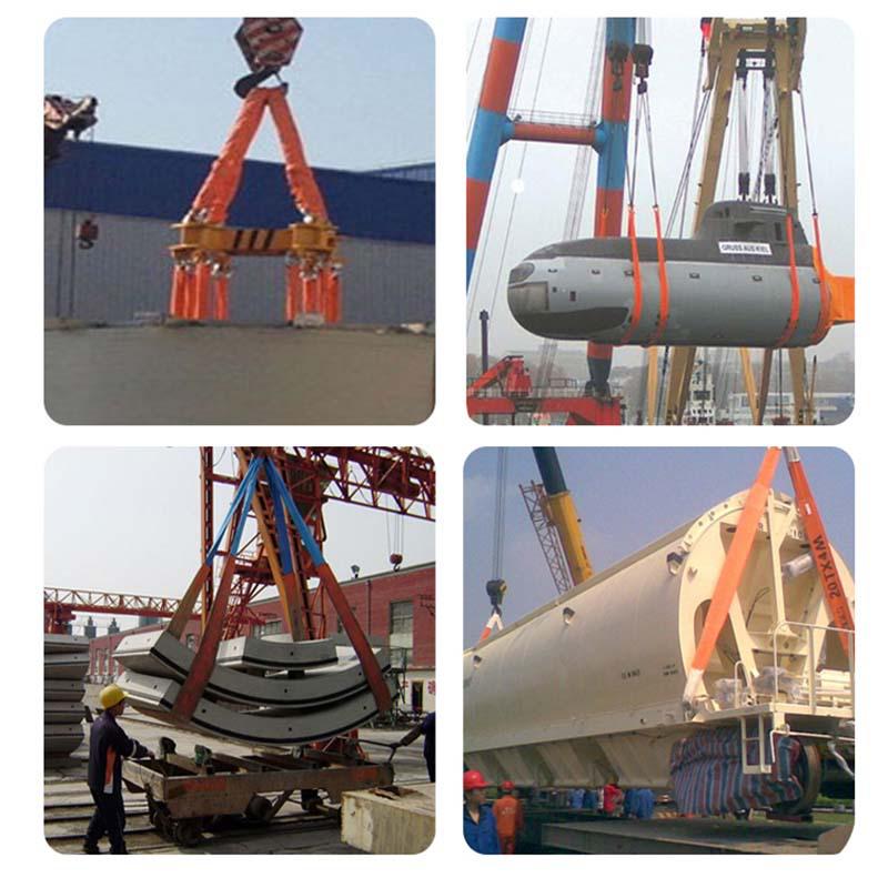 3/6 Ton National Standard Flexible Lifting Sling, 2/6 Meter Double Buckle Rigging Crane Tool