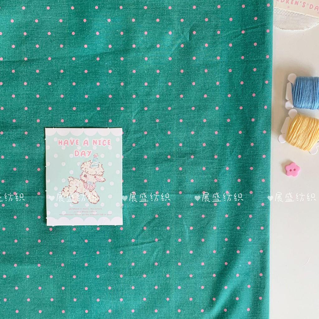 140x50cm Bavlna 60s Malé puntíky Klasická látka s potiskem polka dot pro dětské, dámské oblečení, domácí oblečení, tašky Šicí látka