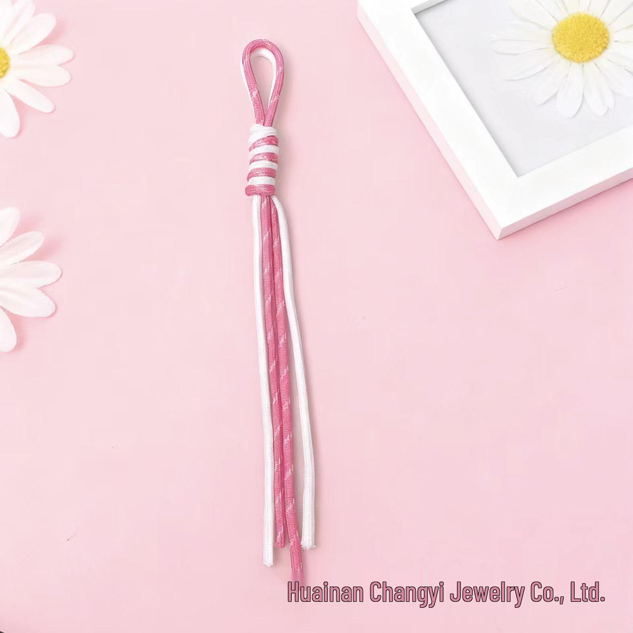 

Adjustable Woven Lanyard: Mobile Phone Wrist Strap, Keychain, Bag Charm, and Car Pendant.