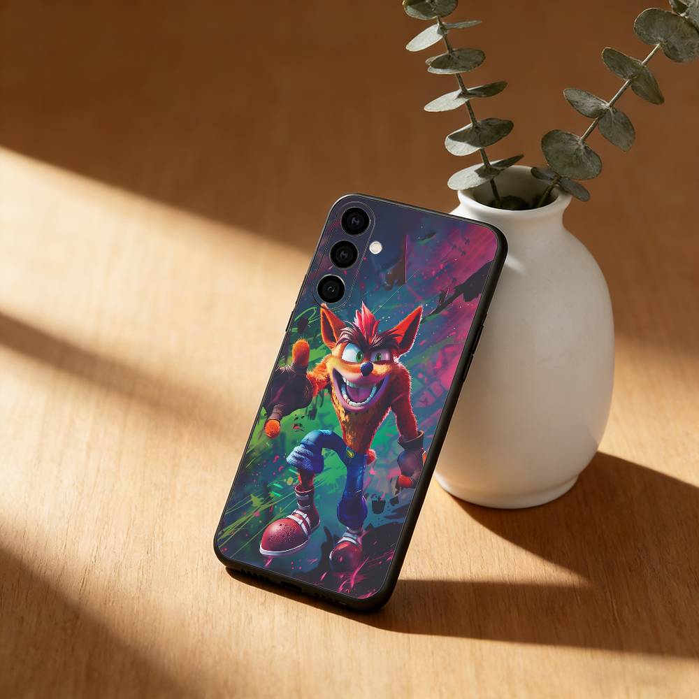 C-CrashS B-Bandicoot Game Phone Case For Samsung Galaxy A91,80,73,72 ,71,53,52,32 ,31,22,21s,20,Soft Black Case