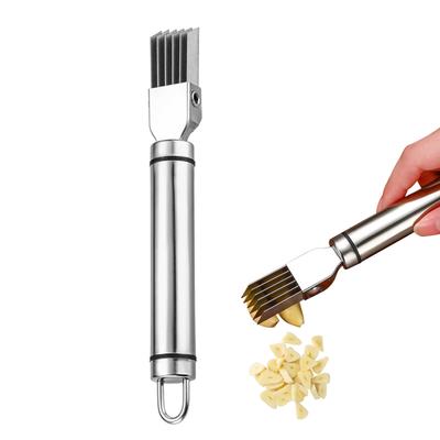 Liroyal Frühlingszwiebel Weiße Zwiebel Frühlingszwiebel-Raspel mit Daumen-Raspel-Seidenkocher Edelstahl Praktische Haushaltsküchenutensilien Schneider, Schneider,