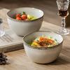 Rice Bowl Japanese Kiln Ceramic Bowl Household Rice Bowl Retro Style Tableware Bowl Small Bowl Fruit Bowl Salad Bowl