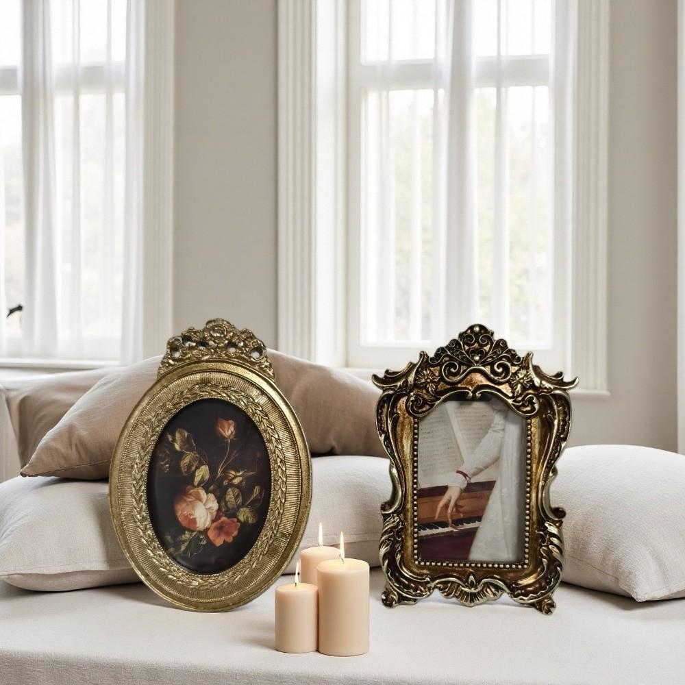 Rectangular French Baroque Photo Frame Resin Oil Picture Frame Photo Holder  Home Decor