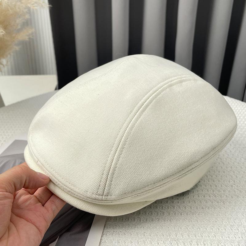Blogger's Same British Style Newsboy Artist Hat Big Head Circumference Couple Trend Versatile Reversible Can Wear Duck Tongue Forward Hat