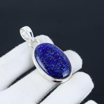 Lapis Lazuli Gemstone Pendant, Natural Lapis Lazuli Gemstone Handmade 925 Sterling Silver Pendant For Women Pendant For Gifts