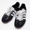 Ballet-Inspired Pearl Bow Lace Frill Shoelaces for T-Toe Training Shoes