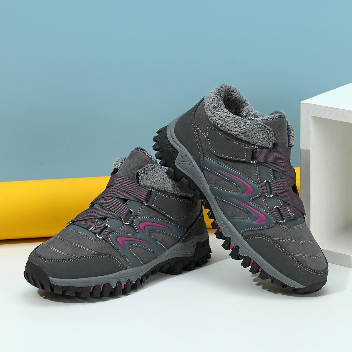 Удобная мужская плюшевая теплая модная нескользящая хлопковая обувь для прогулок — фото 5