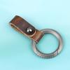 Titanium Alloy Leather Waist Belt Buckle Keychain Car Pendant Edc Outdoor Tool Men Women Luxury Accessories Gifts