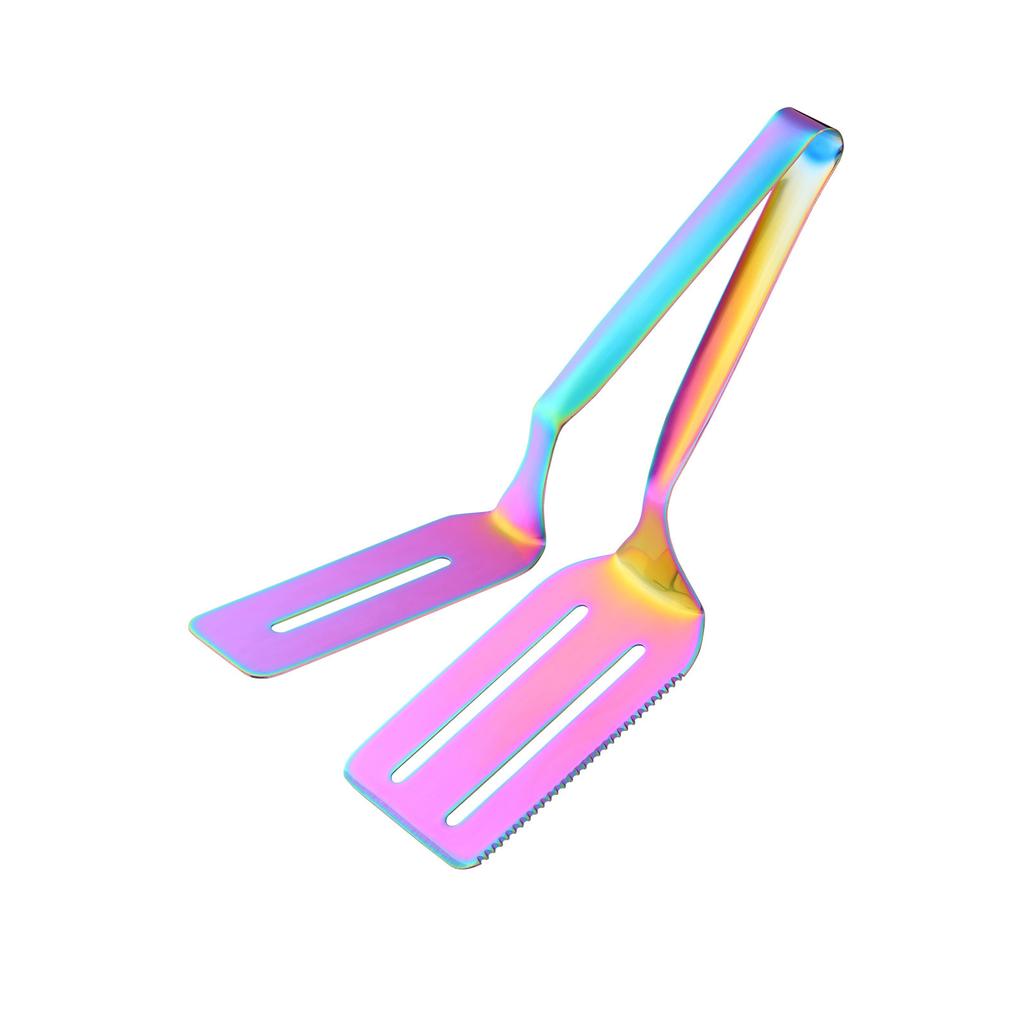 Stainless Steel Grill Clamp, -Scald Double-Sided Spatula Tongs Steak Clamps Grill Shovel Clip For Cooking BBQ Beefsteak Pizza Fish Bread Kitche