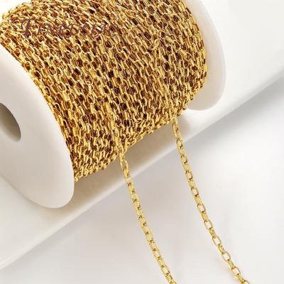 1 Meter 18K Gold Plated Brass Chain Necklaces Making Accessories,Decorative Chain For Jewellery,DIY Jewelry Chains Fittings
