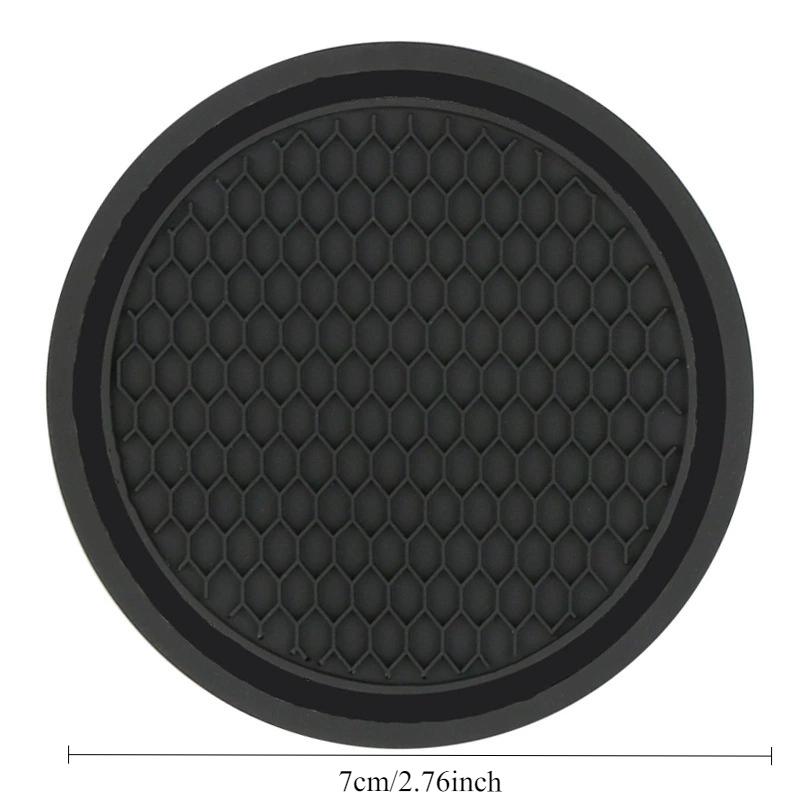 2-4pcs Black Car Auto Cup Holder Anti Slip Insert Coasters Pads Interior Accessories For Most Cups Accessories