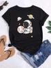 Kids Maycaur T Shirt Unisex Moon Planet Print Fashion Tee Shirts Casual Round Neck Short Sleeve