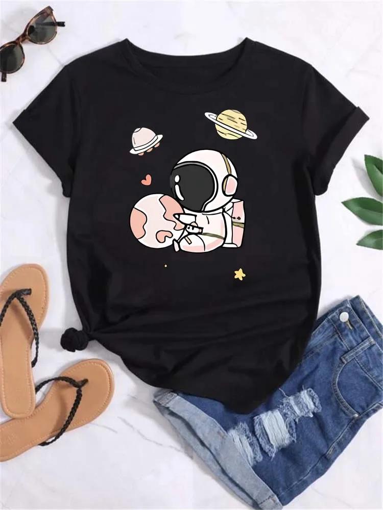 Kids Maycaur T Shirt Unisex Moon Planet Print Fashion Tee Shirts Casual Round Neck Short Sleeve