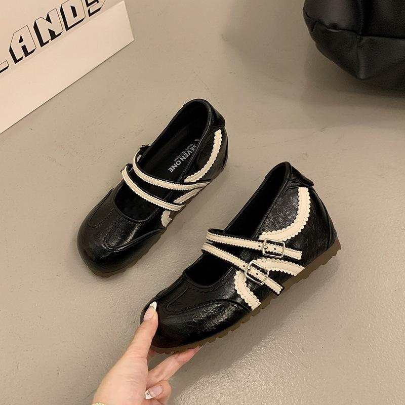 

Thick-soled inner height increase, one pedal Mary Jane single shoes, children with skirts, new evening shoes 40
