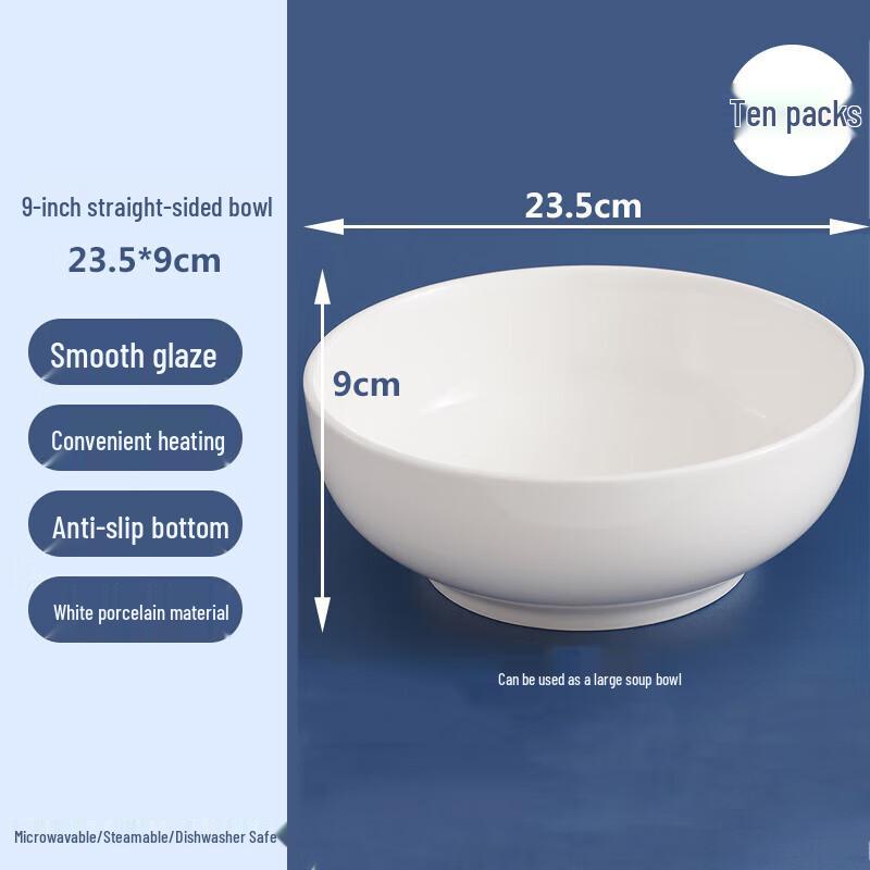 Thickened Ceramic Rice & Noodle Bowl Set