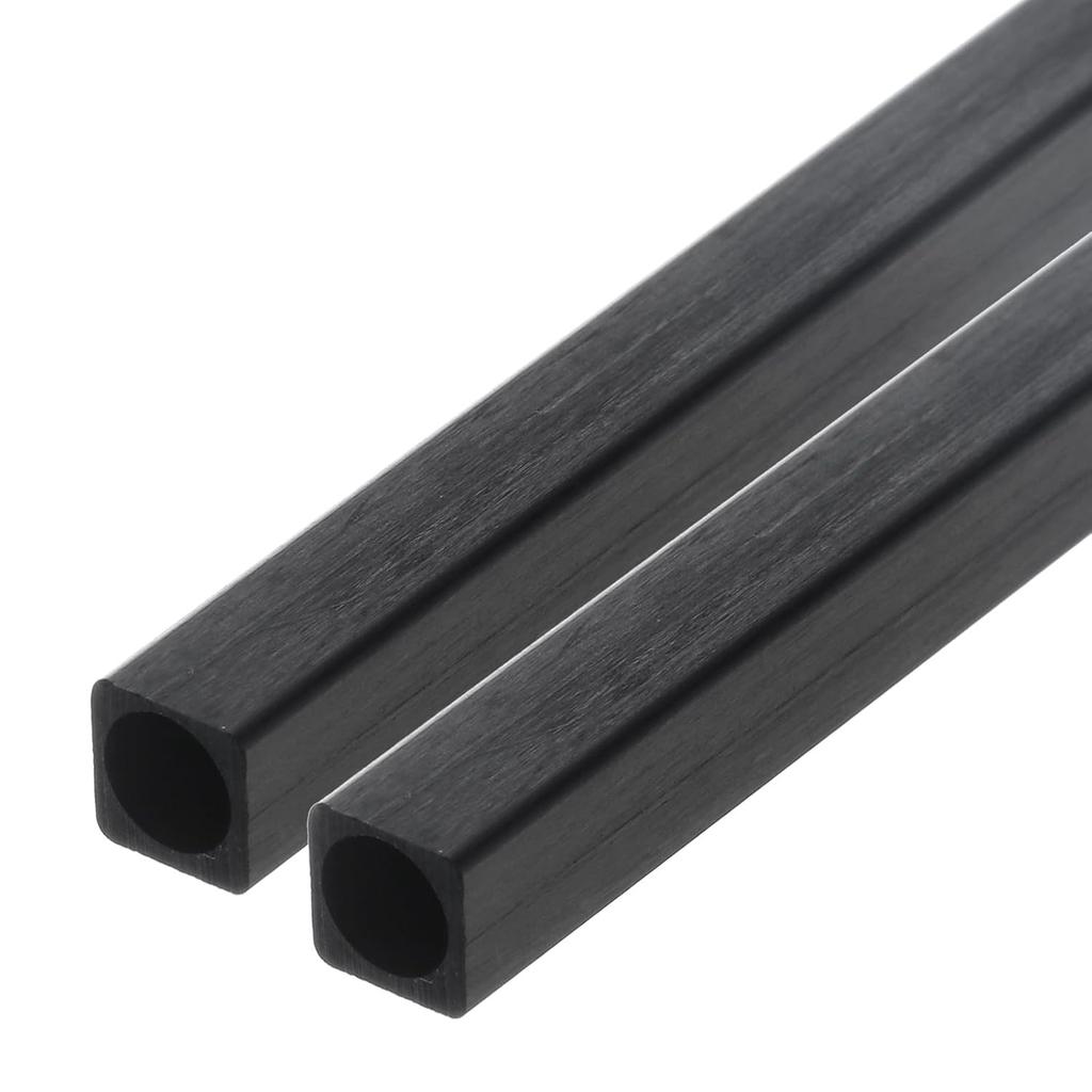 1-3 uds Longitud x 500 mm Tubo Cuadrado de Fibra de Carbono 2x2x1mm 3x3x2mm 4x4x3mm 5x5x4mm 6x6x4mm 6x6x5mm 8x8x6mm 8x8x6.5mm 10x10x8mm
