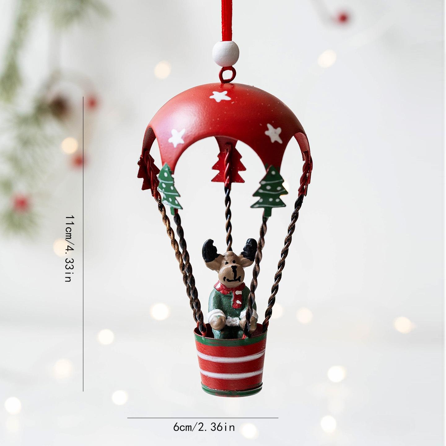 

1PC Parachute pendant, Santa Claus elk pendant, Christmas tree iron decoration, Christmas tree decoration pendant, Christmas tree embellishment