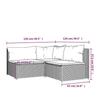 VidaXL Garden Lounge Set 3 Pcs with Brown Wicker Cushions, Outdoor Lounge Set, Furniture Set 319828