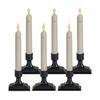 6pcs Flameless Flickering Window Candles With Dusk To Dawn Sensor Roman Column Led Taper Candles For Christmas