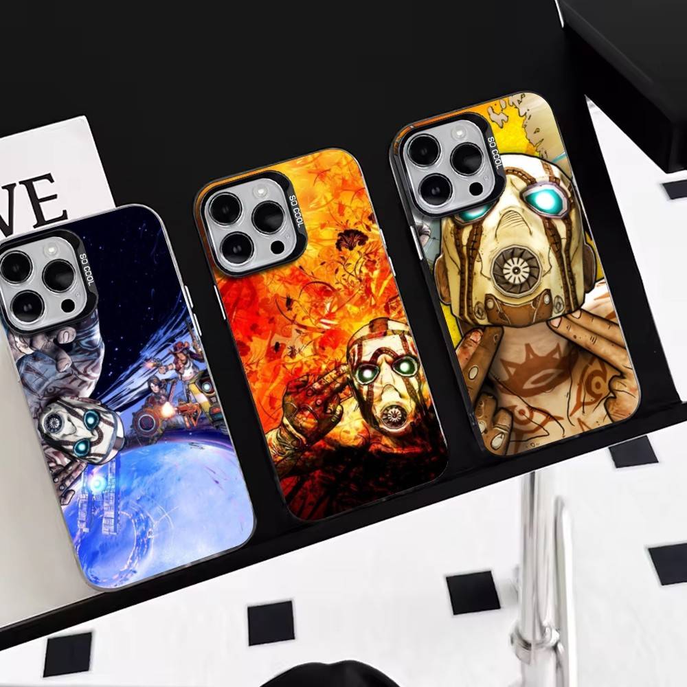 Borderlands Phone Case For iPhone 17,16,15,14,13,12,11 Plus,Pro Max,XS,Colorful Silver Black Cover