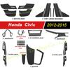 3D/5D Carbon Fiber Car Interior Cover Console Color Sticker Decals Parts Accessories For Honda Civic 9th Gen 2012-2015 4 Doors
