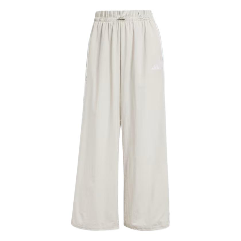 Adidas Essentials 3-Stripes Woven Parachute Pants Women Beige White JC8168 XL