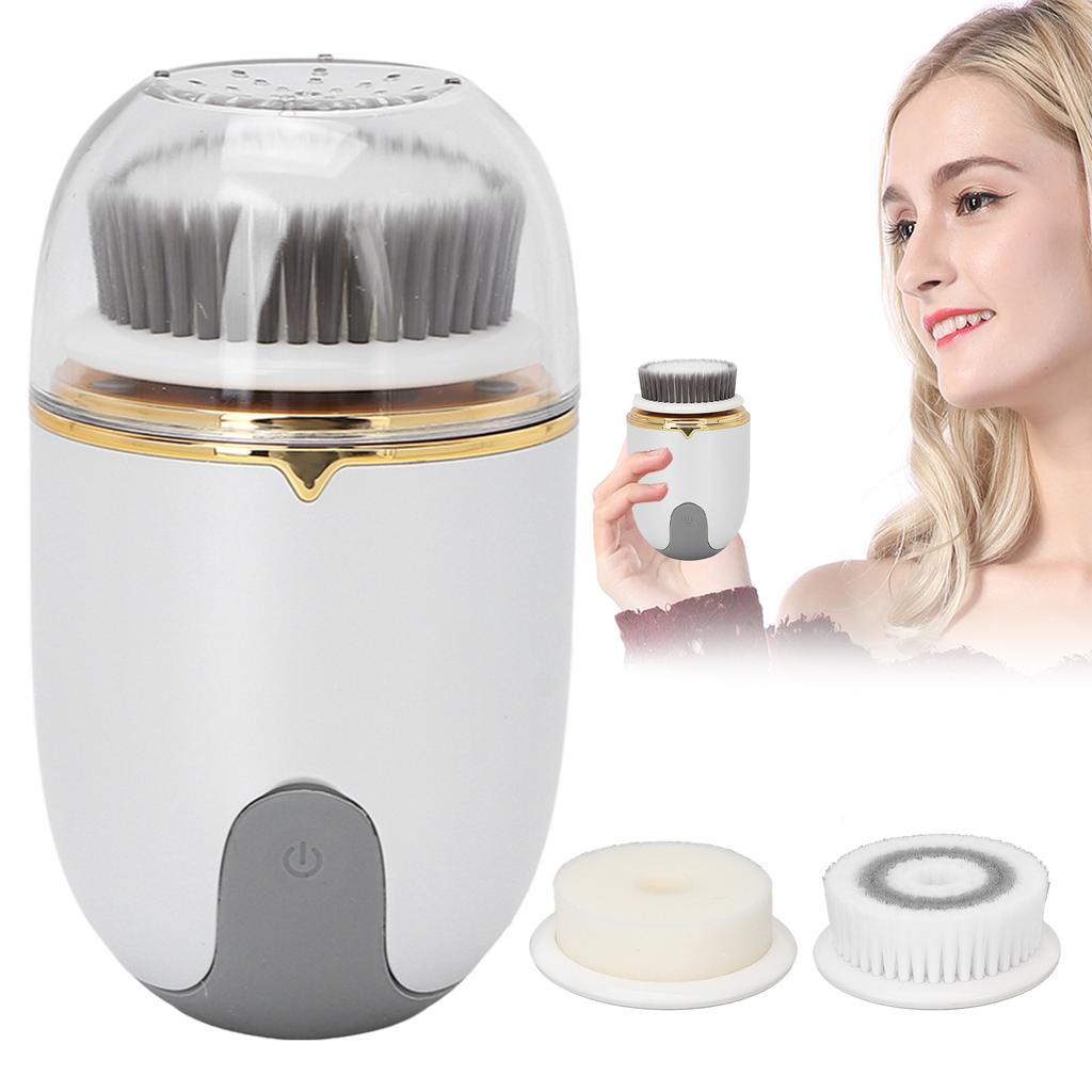 Electric Cleanser IPX5 Waterproof Electric Facial Cleansing Brush with Daily Cleaning Head Makeup Remover Cleaning Head