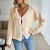 2025 Herbst und Winter Neuer Kontrastfarbiger High-End Strickjacken-Strickpullover für Damen