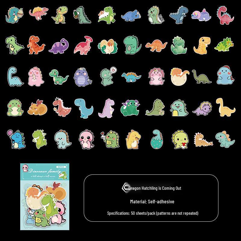 50 Cartoon Stickers: INS Style Cute Diary & Journal Decorations for Kids