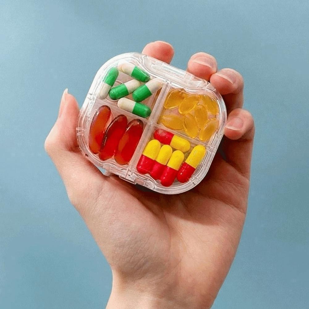 Portable Pill Box 8 Compartments Pill Case Square Pill Organizer Travel