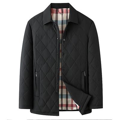 Giacca Imbottita Media e Lunga con Revers da Uomo Giacca Imbottita Termica Giacca Imbottita Business Casual