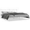 VidaXL Cadre de lit métal sans matelas et tête de lit blanc 183x213 cm 376556