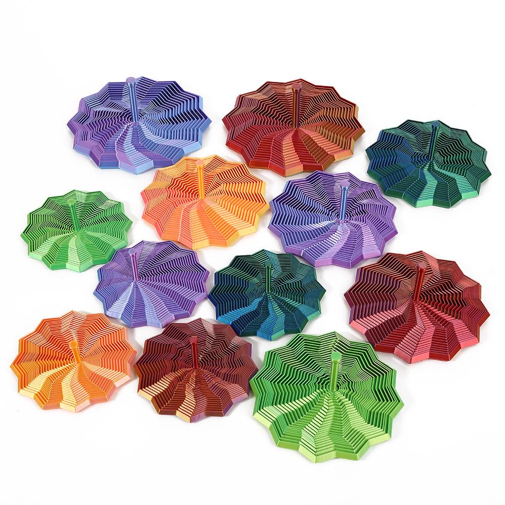Polygonal Radish Tower: 3D Printed Foldable Star Tower Educational Toy for Kids