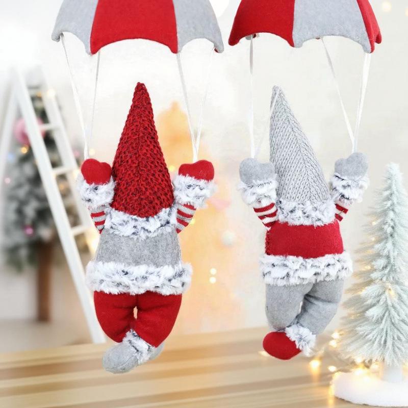Faceless Parachuting Santa Claus Christmas Decoration for Malls and Stores