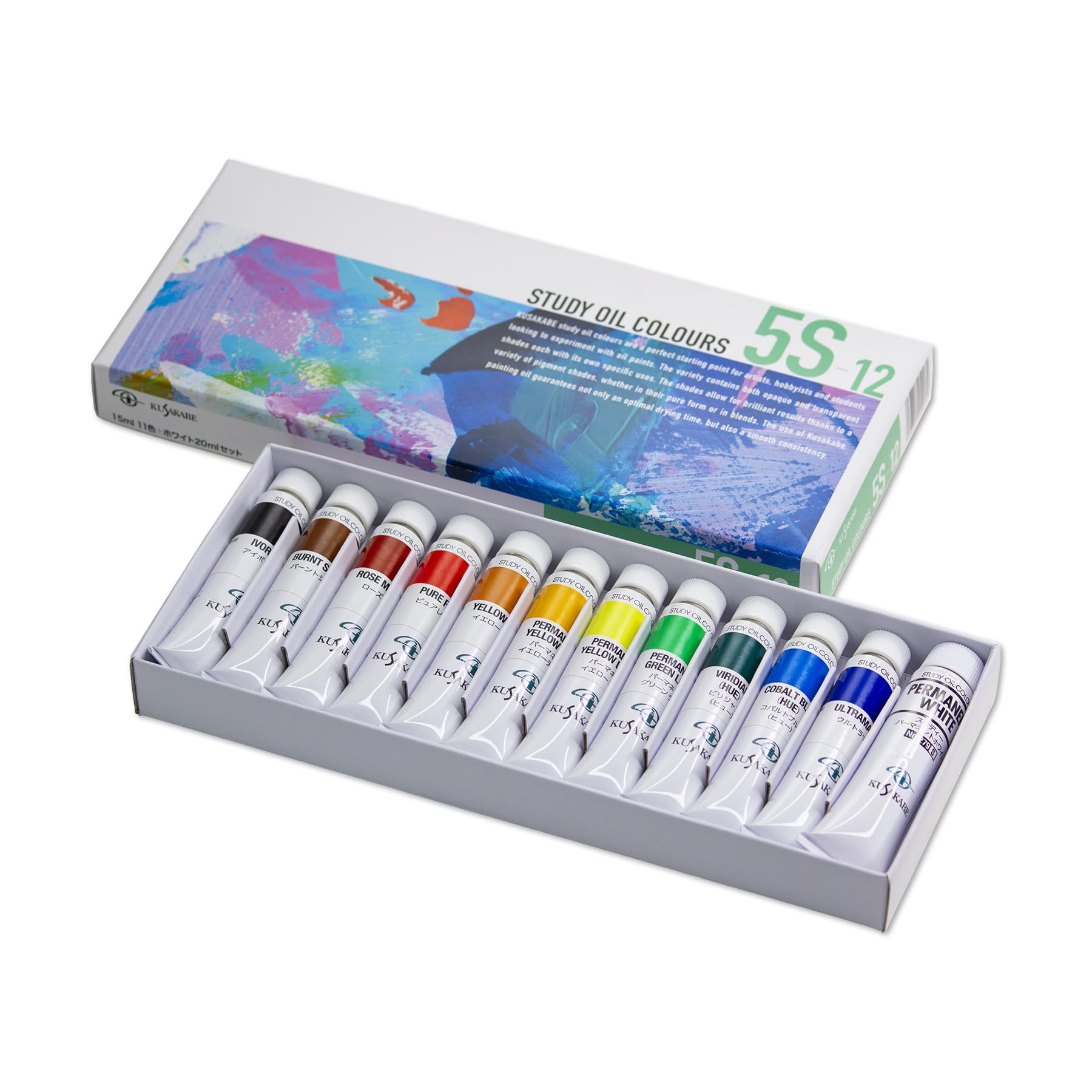 

Kusakabe Oil Paint Practice Set, 11 Colors, 5S-12, 20ml