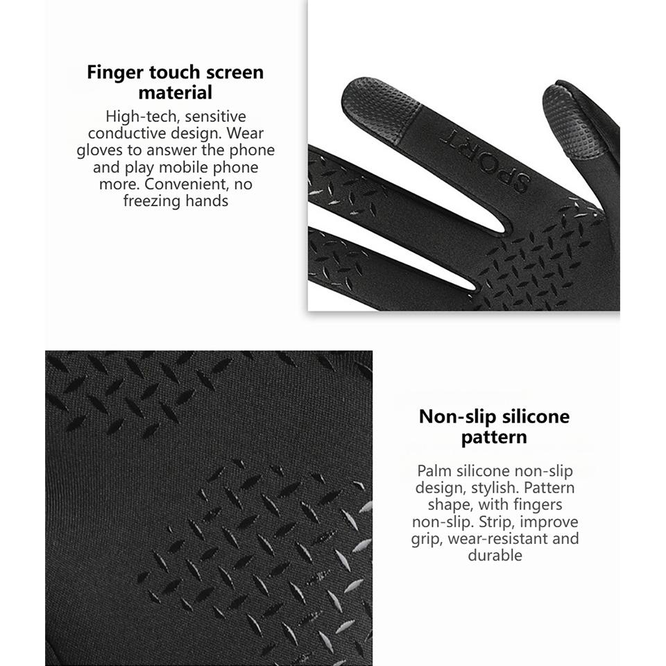 Loogdeel Outdoor Fahren Motorrad Wasserdicht Thermisch Rutschfest Handschuhe Winter Touchscreen Warm Damen Fahrrad Fitnessstudio Radfahren Handschuhe