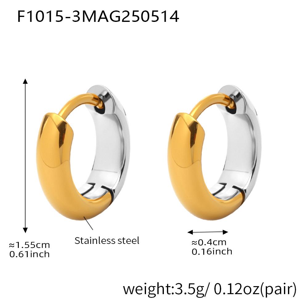 Nivora 18K Gold Plated Polished Smooth Women Hoop Earrings High Quality Stainless Steel Hypoallergenic Earring For Women Jewelry