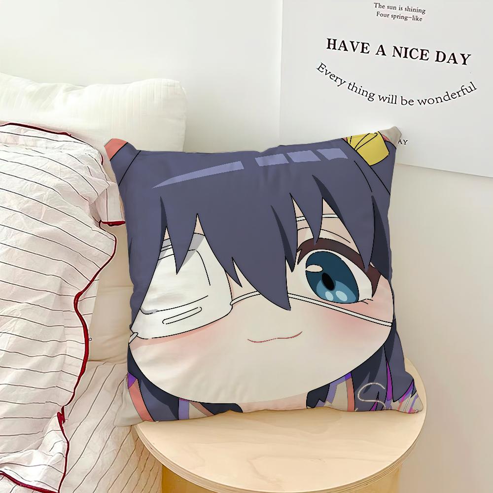 

anime chibi cushion cover Takanashi Rikka Comfortable soft Pillow Case for Sofa Living Room Home office Decor Protective Covers 30x30CM(12x12in)