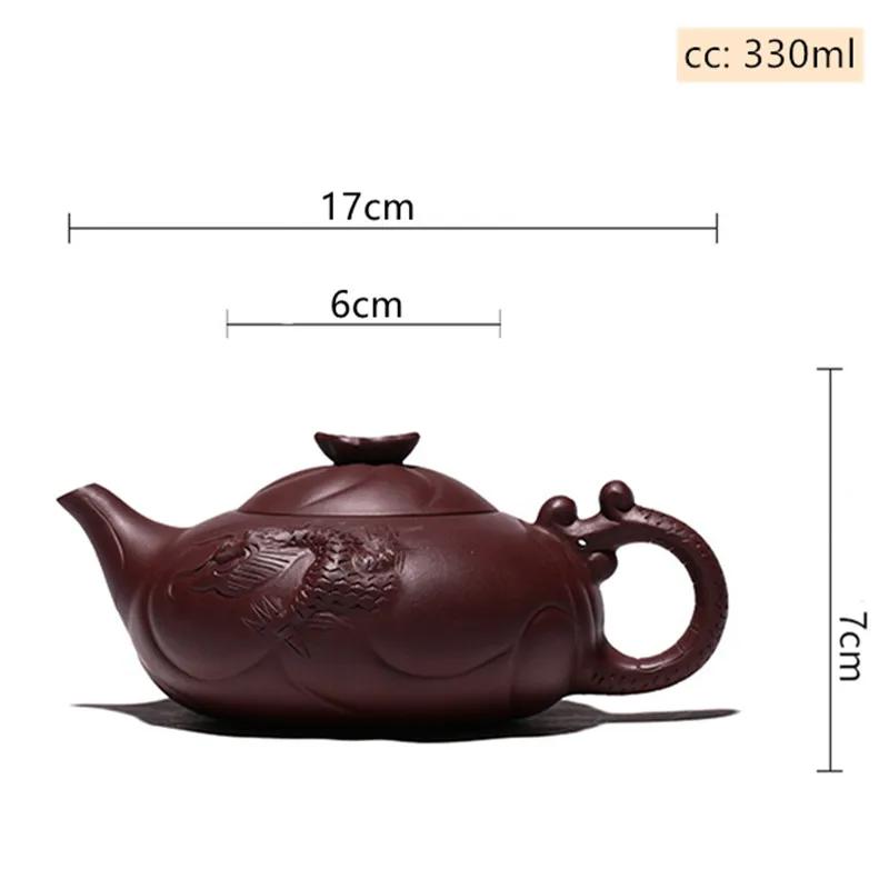 

Boutique Yixing Purple Clay Tea Pot Raw Ore Zhu Mud Beauty Teapot Master Handmade Zisha Filter Kettle Tea Sets Supplies 330ml