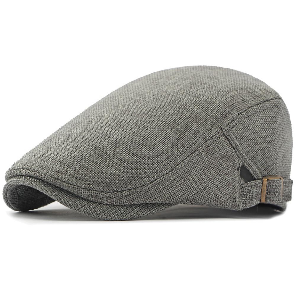 HT4786 Berets Spring Summer Linen Beret Hat Artist Painter Cap for Men Women Retro Ivy Flat Cap Male Female Adjustable Beret Cap