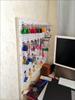 Frameless Wall-Mounted Pegboard Shelf for Display & Storage in Study, Bedroom, Kitchen, or Supermarket
