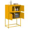 Sideboard Mustard Yellow 68.5 x 38.5 x 107 cm Steel