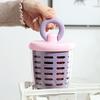 Portable Fruit Salad Container with Fork 650ml Leak-Proof BPA-Free Lunch Box with Strainer Double-Layer Lunchbox for Work Picnic Travel