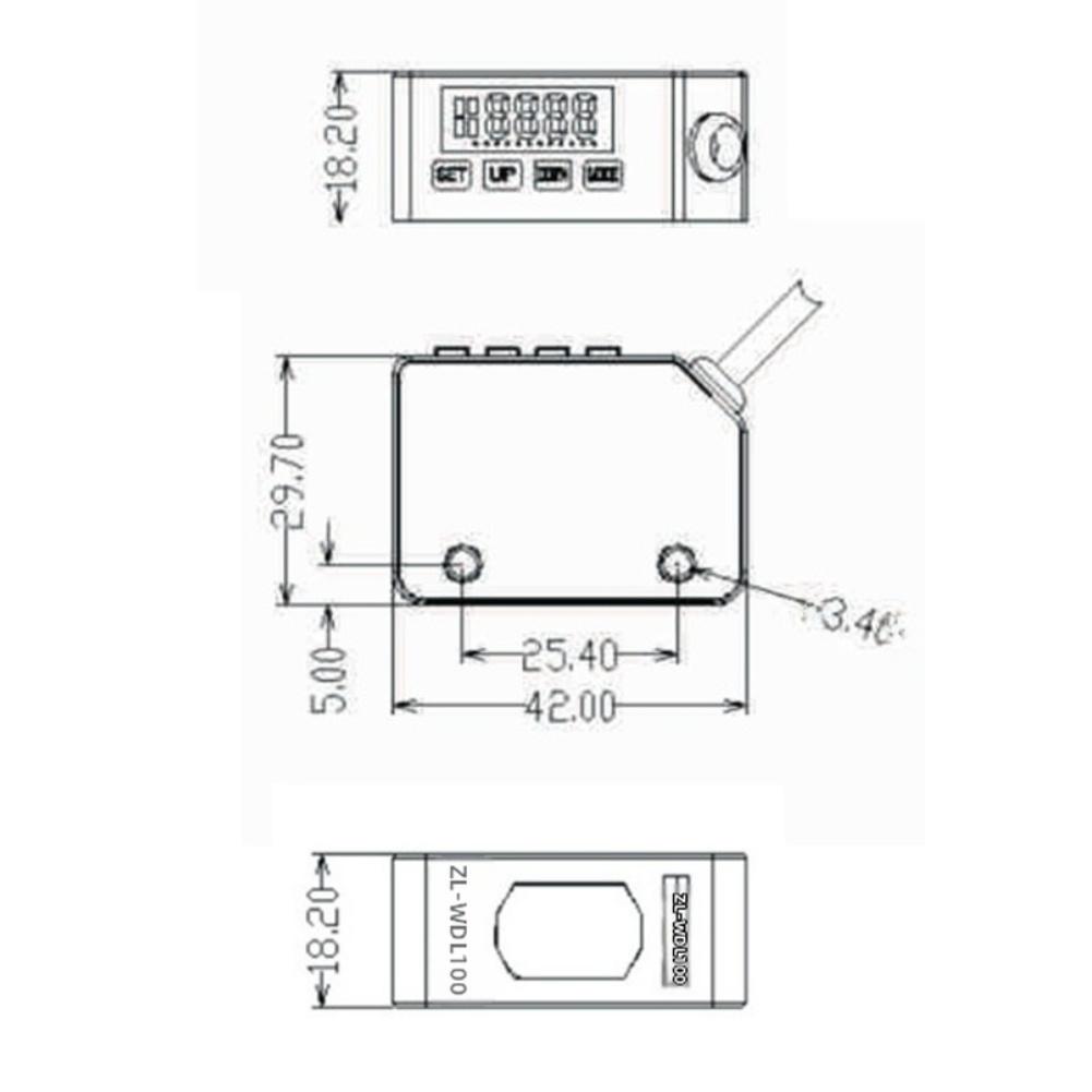 Digital Display Strip Light Spot Photoelectric Sensor 12-24V NPN PNP For PCB Built With Polycarbonate Housing & IP65 Protection