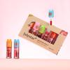 Julystar 6Pcs Lip Stain Set - Cute Bear Fruit Flavored Lip Tint Liquid Lip Gloss Kit, Long Lasting Waterproof Moisturizing Makeup Gift Set