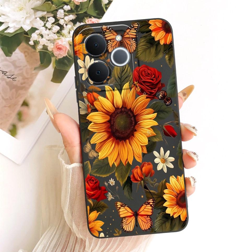 Custodia per Telefono Design alla Moda Per Realme Note 70 70T C71 India RMX5313 Narzo 80 Lite 4G Cover Morbida in Silicone Fiore Farfalla