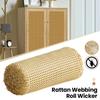 Handwoven Rattan Webbing Roll Octagonal Weave PE Plastic Rattan Imitation Rattan Webbing  Outdoor