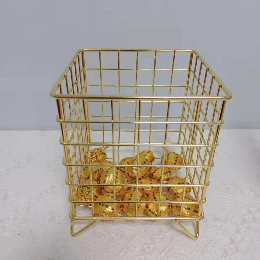 6 Colors Iron Storage Rack Desktop Book Pen Storage Box Large-Capacity Basket Home Office Student Dormitory Sundry Container New