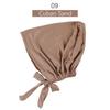Solid Color Elastic Tie-Back Modal Undercap Hijab Scarf Adjustable Kufi Cap