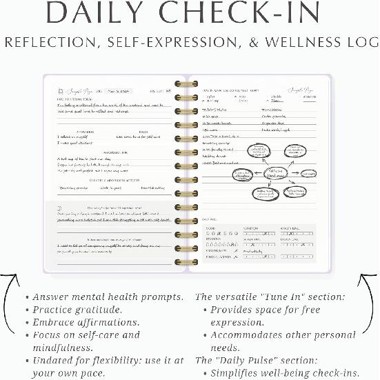 FINDING BALANCE A 100-DAY Mental Health Journal – Daily Journal with Prompts for Mindfulness, Self-Care & Healing – Anxiety & Depression Relief